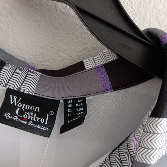 Women with Control Petite Plaid Tunic - Size PL a62178 - Picture 3 of 4